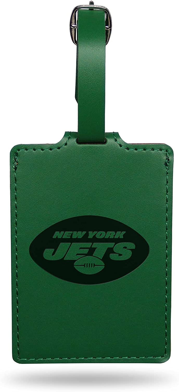 New York Jets Luggage Bag Tag Laser Engraved Ultra Suede Includes ID Card