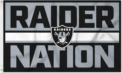 Las Vegas Raiders Premium 3x5 Foot Flag Banner, Bold Design, Metal Grommets, Outdoor Indoor Use, Single Sided