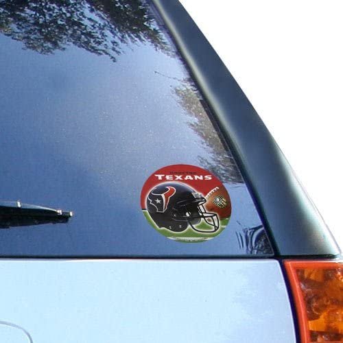 Houston Texans 4 Inch Flat Vnyl Round Decal Sticker Auto Home
