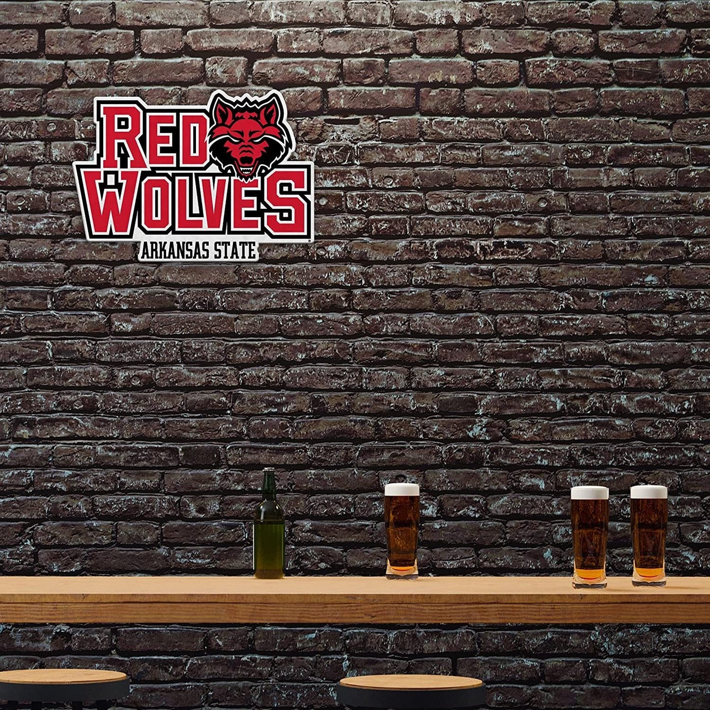 Arkansas State University Red Wolves Soft Felt Pennant, Primary Design, Shape Cut, 18 Inch, Easy To Hang