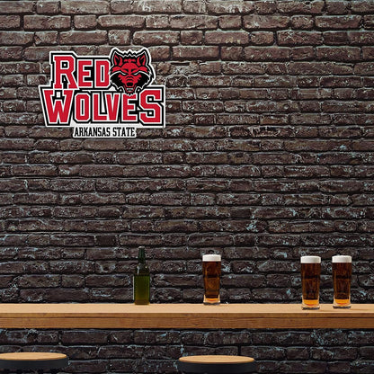 Arkansas State University Red Wolves Soft Felt Pennant, Primary Design, Shape Cut, 18 Inch, Easy To Hang