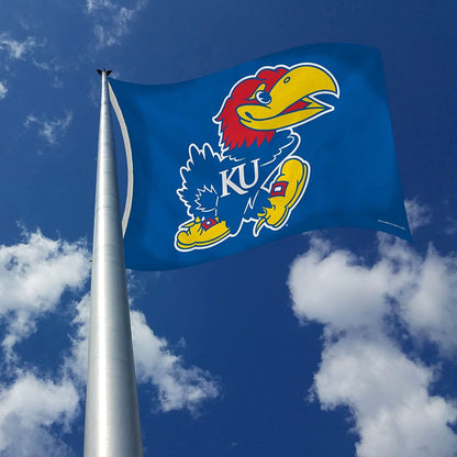 University of Kansas Jayhawks Premium 3x5 Flag Banner Metal Grommets Outdoor Indoor