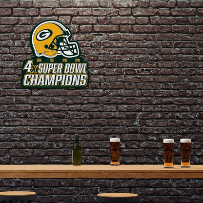 Rico Industries NFL Football Green Bay Packers Champ Shape Cut Pennant - Home and Living Room Décor - Soft Felt EZ to Hang