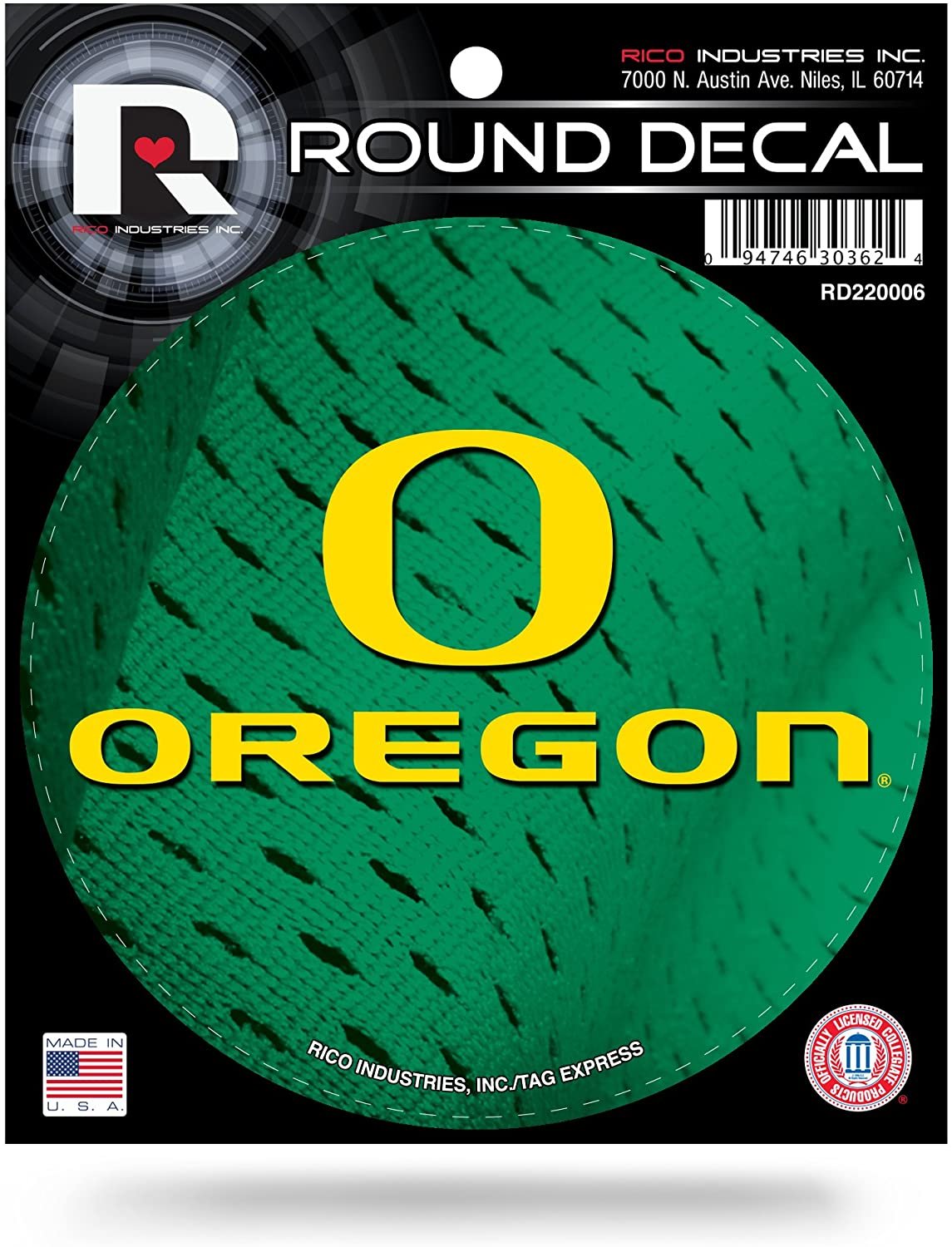 Oregon Ducks 4" Round Decal University of
