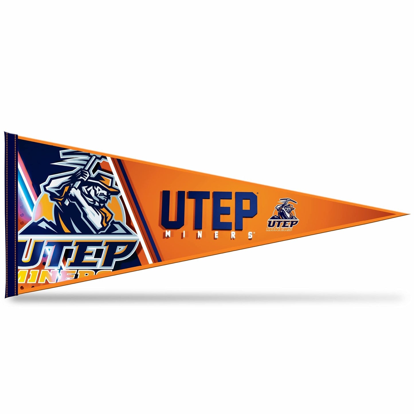 Rico Industries NCAA Texas-El Paso Miners Primary 12" x 30" Soft Felt Pennant - EZ to Hang - Home Décor (Game Room, Man Cave, Bed Room)