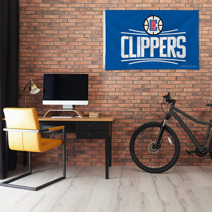 Los Angeles Clippers 3' x 5' Banner Flag Single Sided Indoor or Outdoor Metal Grommets