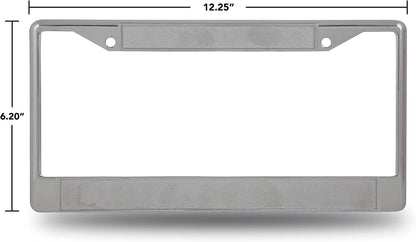 Sacramento Kings Black Metal License Plate Frame Chrome Tag Cover 6x12 Inch