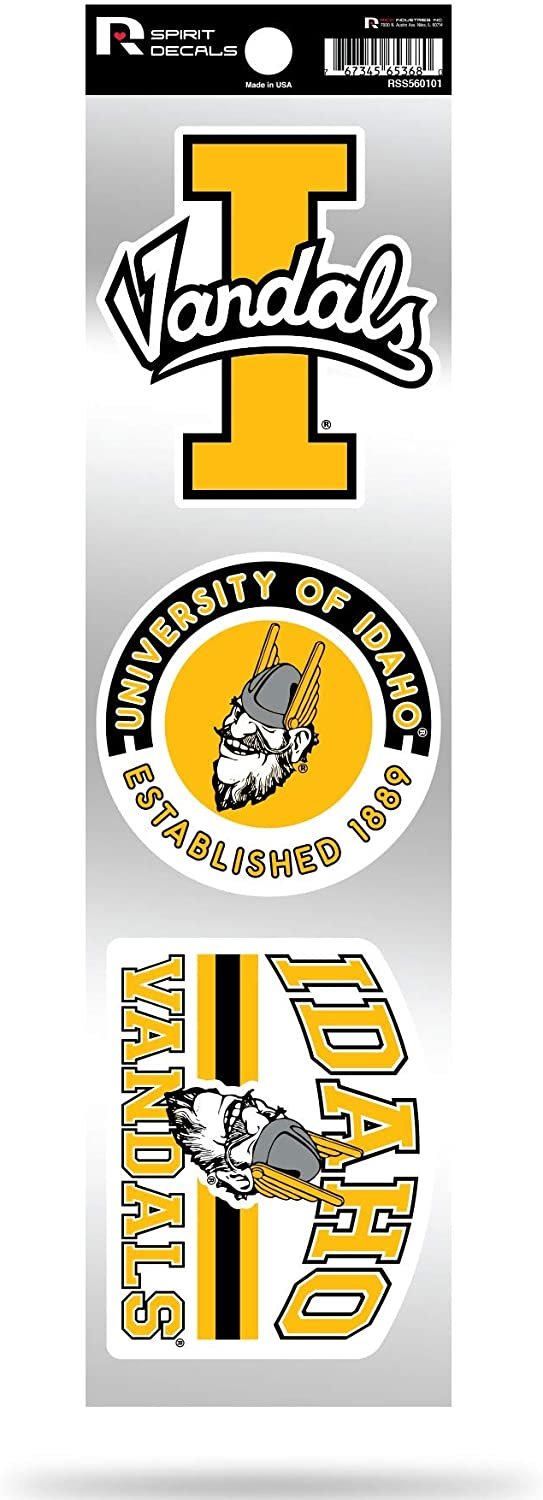 Idaho Vandals Triple Retro Throwback Spirit Decals Flat Vinyl Auto Home Sticker Sheet University of