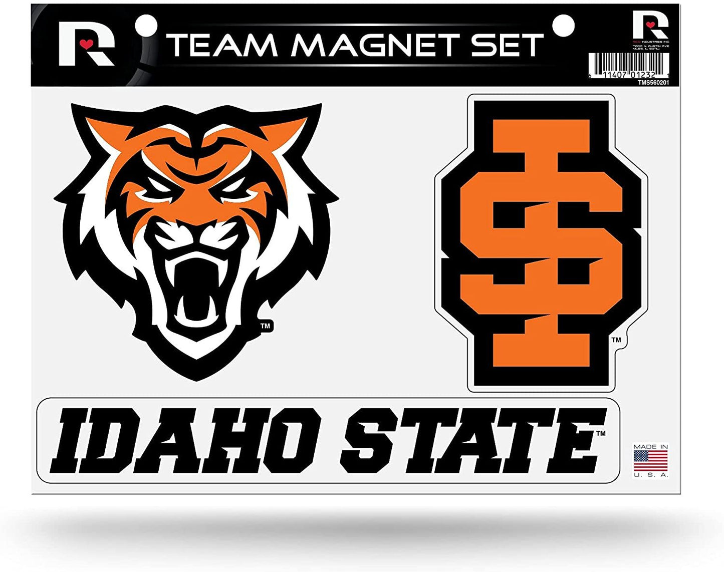 Idaho State University Bengals Multi Magnet Sheet Shape Cut 8x11 Inch