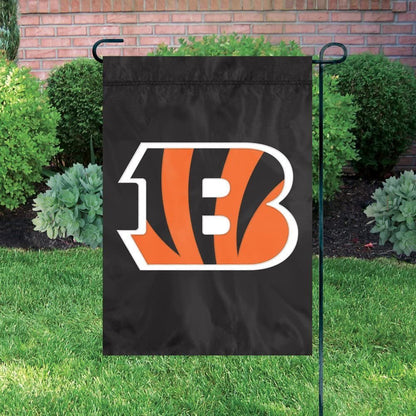 Cincinnati Bengals Premium Garden Flag Banner Applique Embroidered 12.5x18 Inch