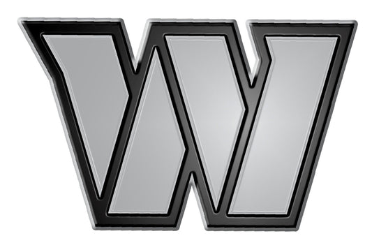 Washington Commanders Solid Metal Raised Auto Emblem Die Cut Decal Adhesive Backing