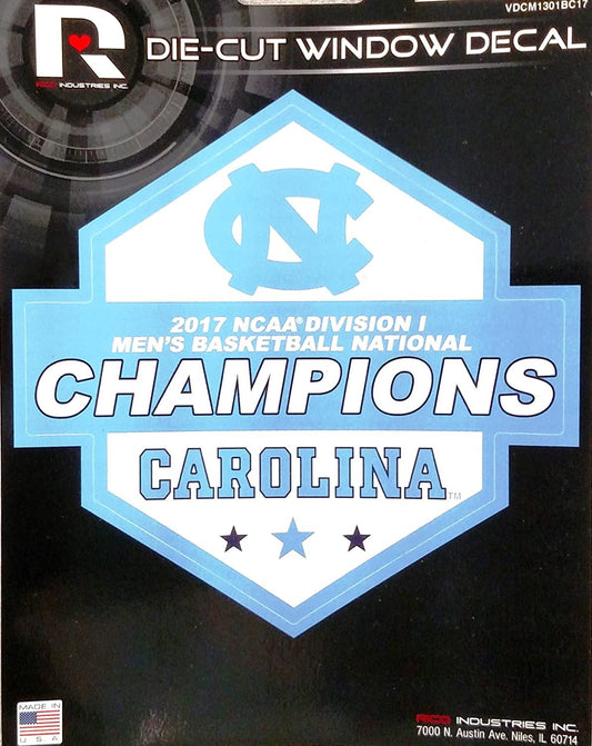 Rico Industries NCAA North Carolina Tar Heels Sports Fan Automotive Decals, Baby Blue and White, one Size