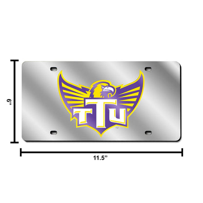 Tennessee Tech University Golden Eagles Premium Laser Cut Tag License Plate, Mirrored Acrylic Inlaid, 12x6 Inch