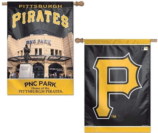 WinCraft MLB Pittsburgh Pirates 2 Sided Vertical Flag, 28 x 40