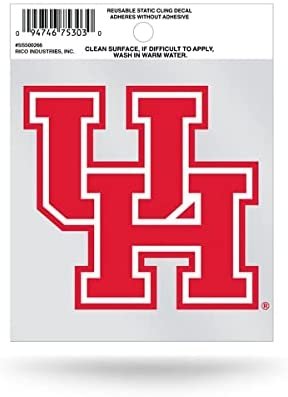 Rico NCAA Houston Small Static Cling Sports Fan Home Decor, Multicolor, One Size