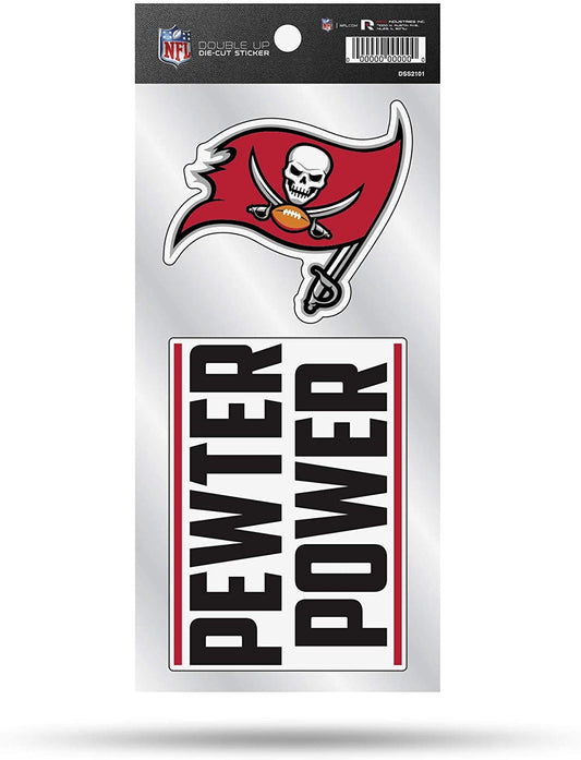 Tampa Bay Buccaneers Double Up Die Cut 2-Piece Sticker Sheet