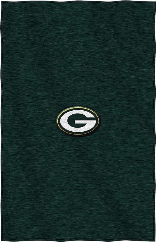Green Bay Packers Throw Blanket, Sweatshirt Design, Embroidered Logo, Dominate Style, 54x84 Inch