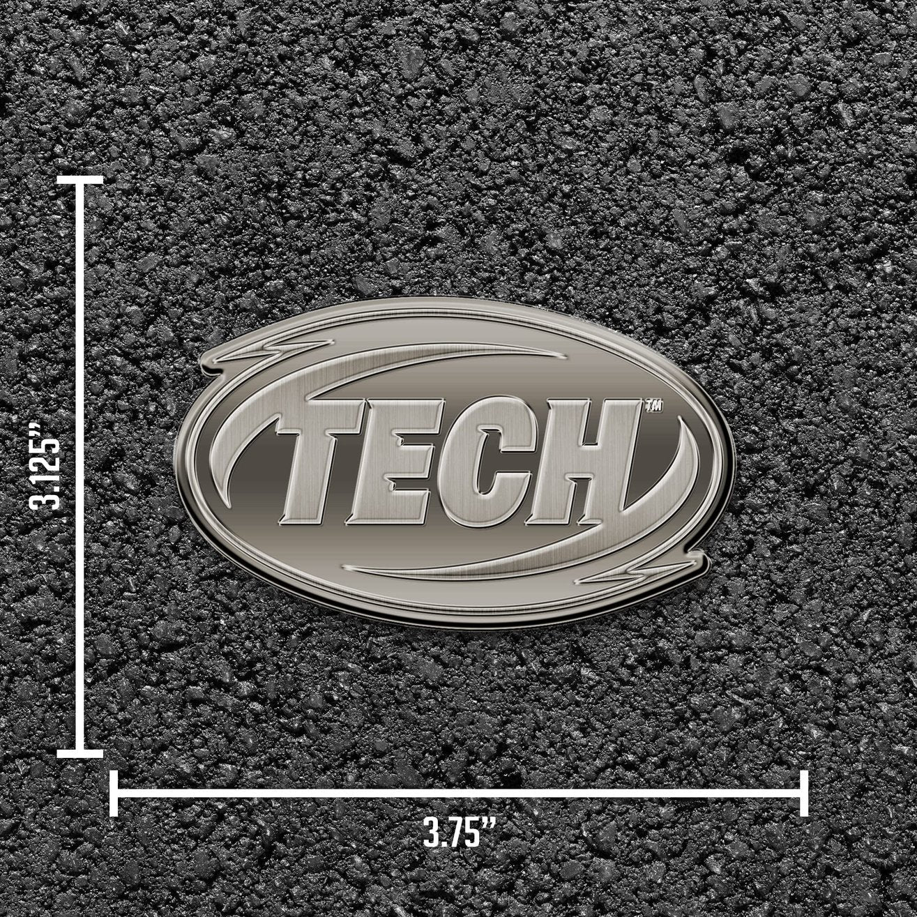 Rico Industries NCAA Arkansas Tech Wonder Boys Antique Auto Emblem Antique Nickel Auto Emblem for Car/Truck/SUV