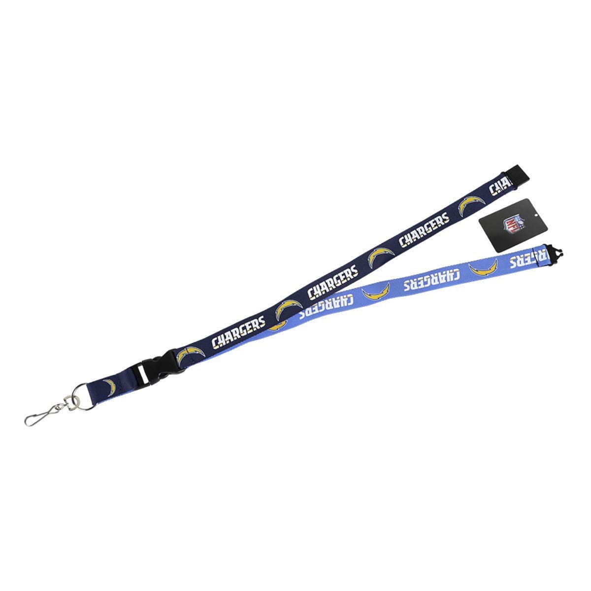 Los Angeles Chargers Premium Lanyard Keychain, Breakaway Safety Style, 2-Tone Design, Adult Size, 36 x .75 Inch