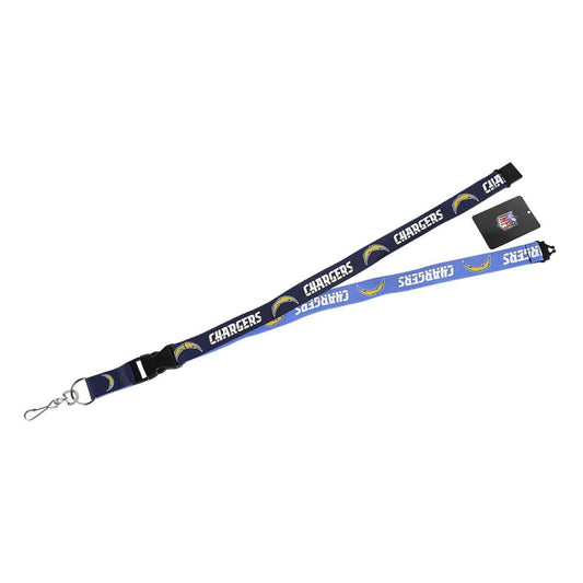 Los Angeles Chargers Premium Lanyard Keychain, Breakaway Safety Style, 2-Tone Design, Adult Size, 36 x .75 Inch