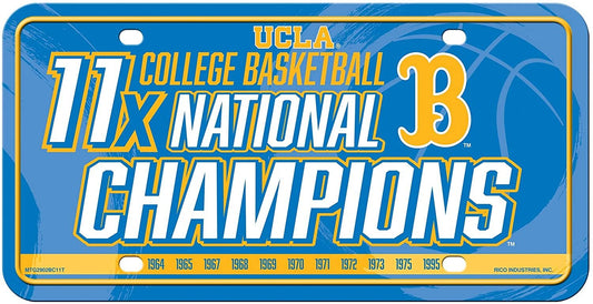 UCLA Bruins Metal Auto Tag License Plate, 11-Time Champions, 6x12 Inch