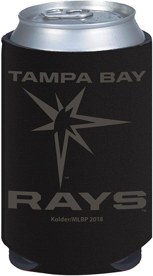 Tampa Bay Rays 2-Pack Black Tonal CAN Beverage Insulator Neoprene Holder Cooler Baseball