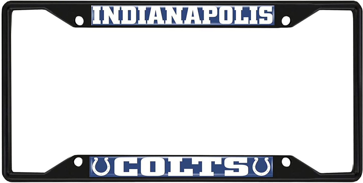 FANMATS 31358 Indianapolis Colts Metal License Plate Frame Black Finish