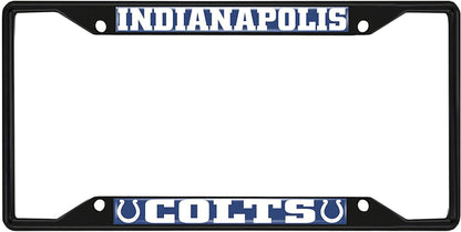 FANMATS 31358 Indianapolis Colts Metal License Plate Frame Black Finish