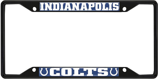 FANMATS 31358 Indianapolis Colts Metal License Plate Frame Black Finish