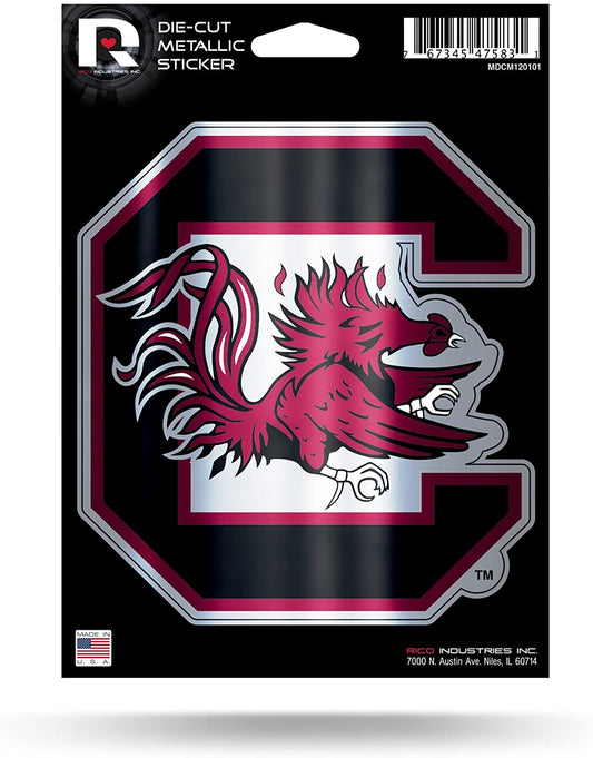 South Carolina Gamecocks Die Cut Metallic Sticker University of