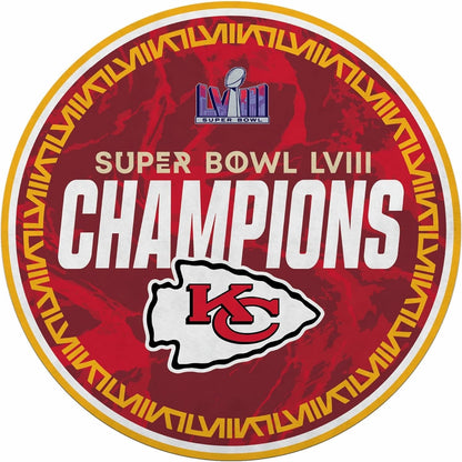 Rico Industries NFL Football Kansas City Chiefs 2024 Super Bowl Champions Shape Cut Pennant - Home and Living Room Décor - Soft Felt EZ to Hang
