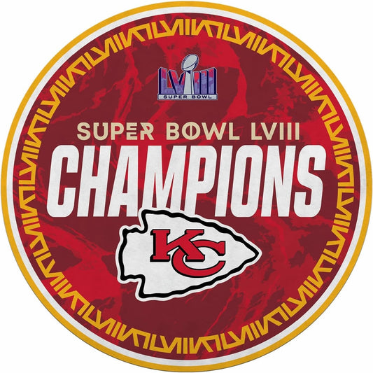 Rico Industries NFL Football Kansas City Chiefs 2024 Super Bowl Champions Shape Cut Pennant - Home and Living Room Décor - Soft Felt EZ to Hang