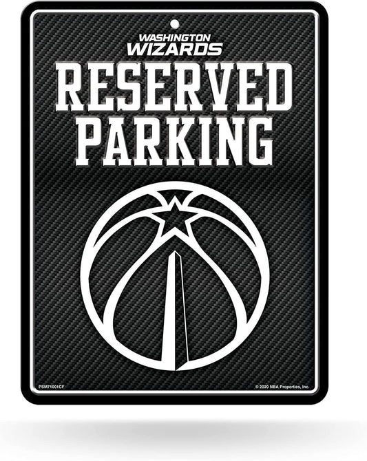 Washington Wizards Metal Parking Novelty Wall Sign 8.5 x 11 Inch Carbon Fiber Design