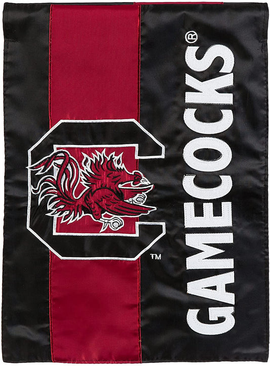 South Carolina Gamecocks Double-Sided Embroidered Logo Applique Flag