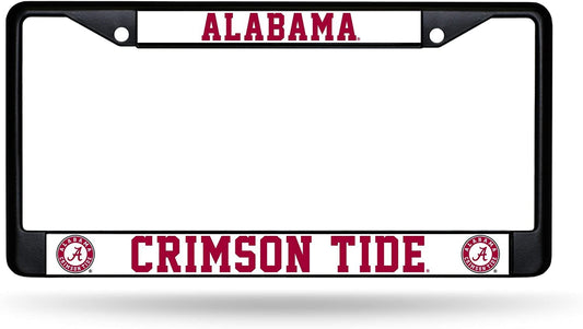 NCAA Alabama Black Chrome Frame Sports Fan Automotive Accessories, Multicolor, One Size