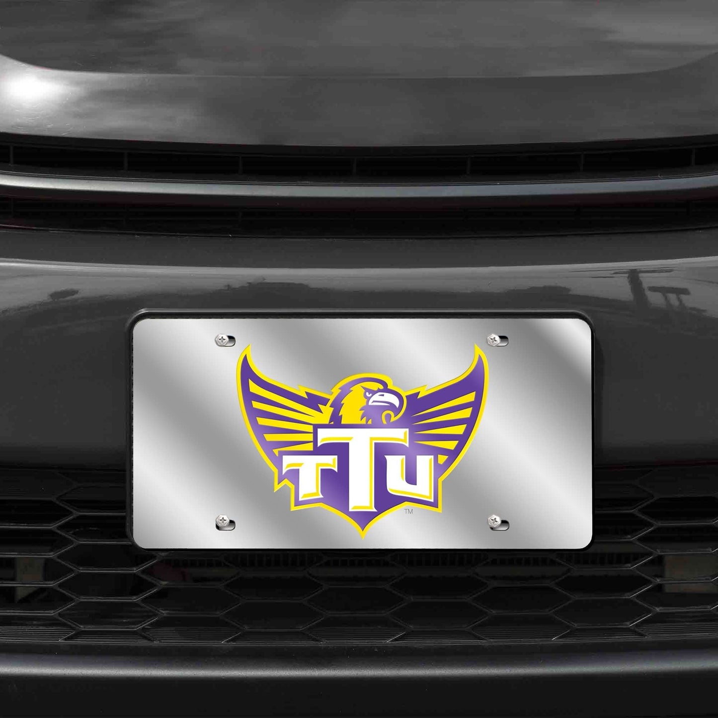 Tennessee Tech University Golden Eagles Premium Laser Cut Tag License Plate, Mirrored Acrylic Inlaid, 12x6 Inch