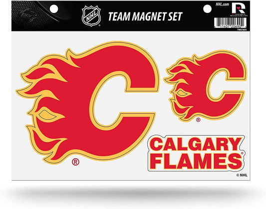Rico Industries NHL Calgary Flames Die Cut Team Magnet Set Sheet