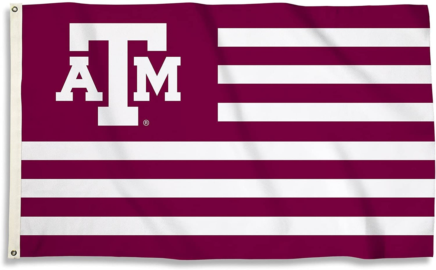 Texas A&M University Aggies Premium 3x5 Feet Flag Banner, Stripes Design, Metal Grommets, Outdoor Use, Single Sided