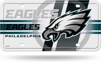 Rico Industries NFL Football Philadelphia Eagles White Metal Auto Tag 8.5" x 11" - Great for Truck/Car/SUV