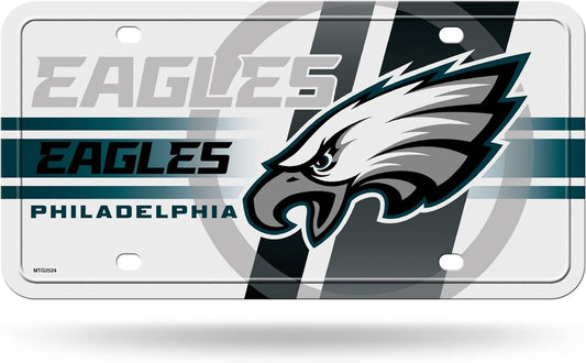 Rico Industries NFL Football Philadelphia Eagles White Metal Auto Tag 8.5" x 11" - Great for Truck/Car/SUV