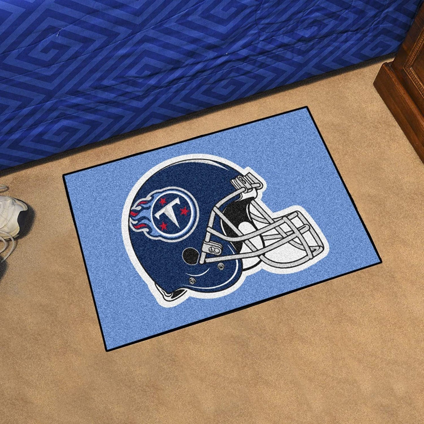 Tennessee Titans Floor Mat Area Rug, 20x30 Inch, Nylon, Anti-Skid Backing