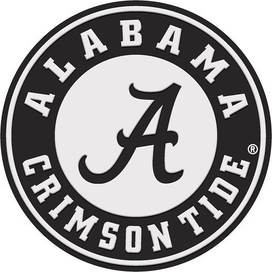University of Alabama Crimson Tide Solid Metal Raised Auto Emblem Decal Adhesive Backing