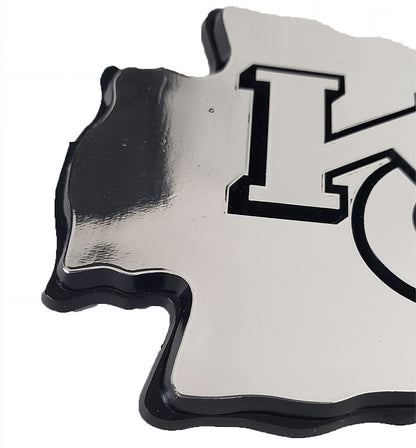 Colorado Avalanche Auto Emblem, Silver Chrome Color, Raised Molded Shape Cut Plastic, Adhesive Tape Backing