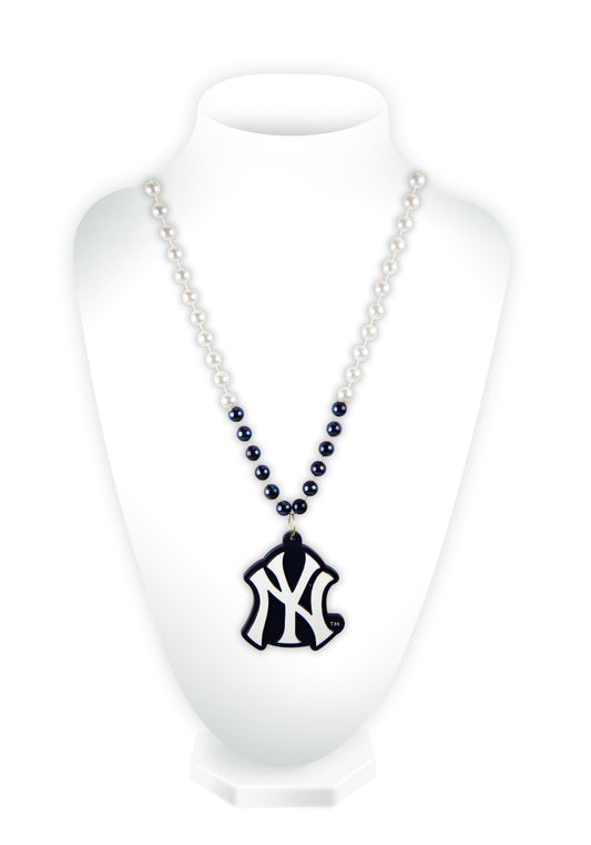 MLB New York Yankees Beads with Logo Medallion