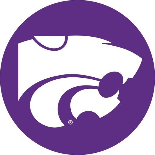 RR Kansas State Wildcats 4" Round Vinyl Magnet Auto Home University of