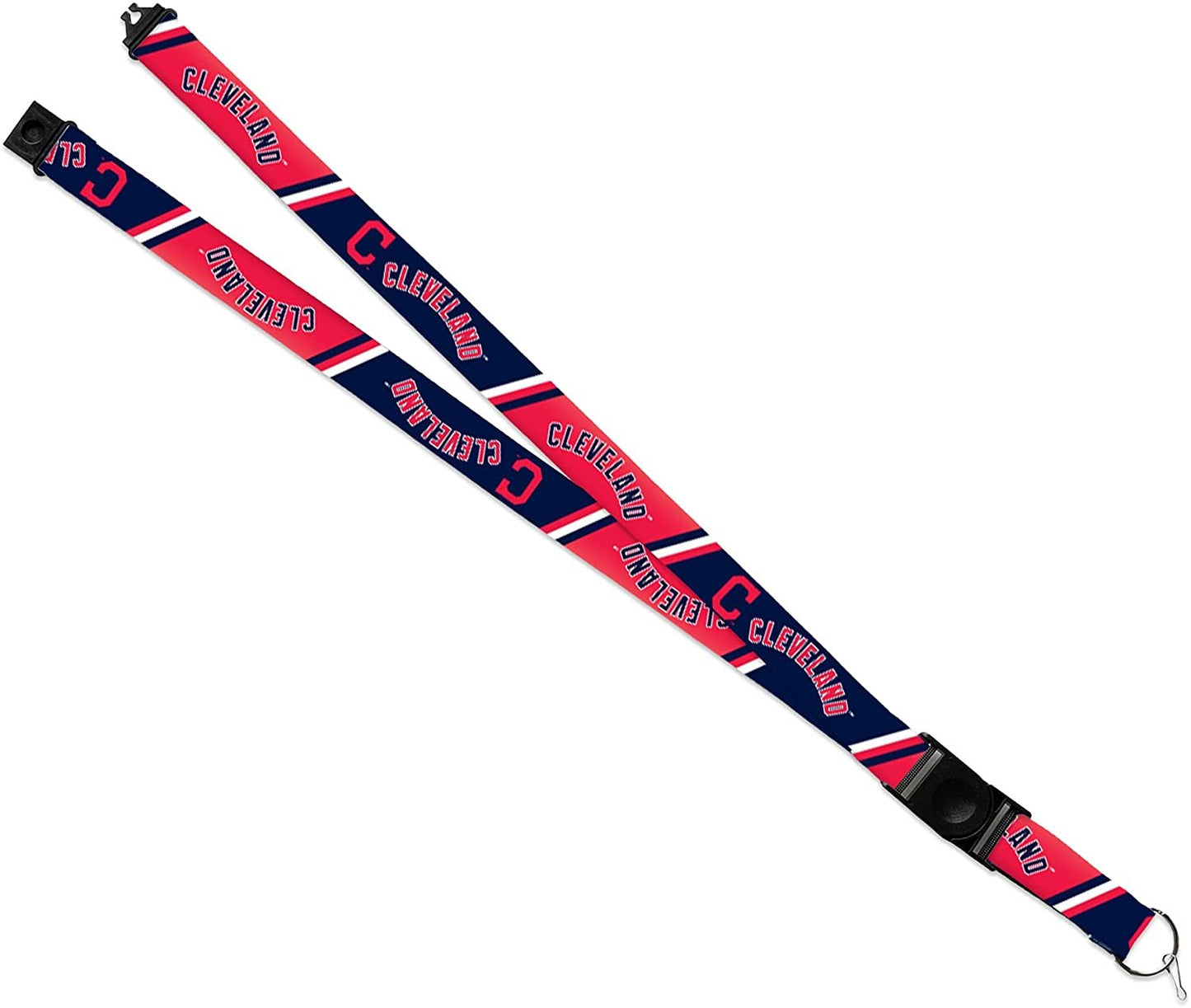 Cleveland Indians Premium Lanyard Keychain Unisex Button Clip and Breakaway, Detachable