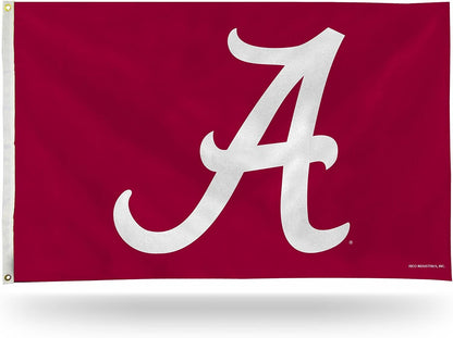 NCAA Alabama Crimson Tide 3-Foot by 5-Foot Single Sided Banner Flag with Grommets