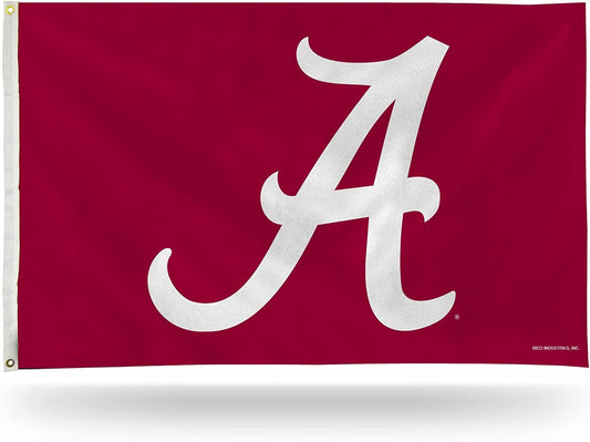 NCAA Alabama Crimson Tide 3-Foot by 5-Foot Single Sided Banner Flag with Grommets