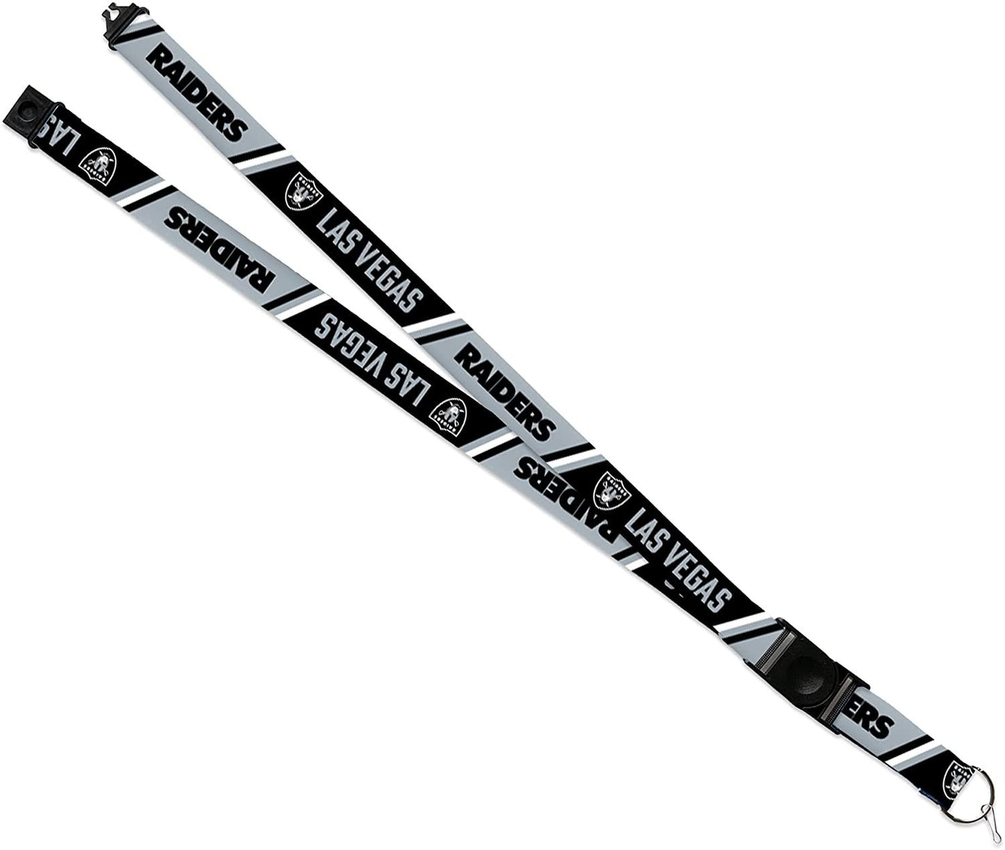 Las Vegas Raiders Lanyard Keychain Double Sided Breakaway Safety Design Adult 18 Inch