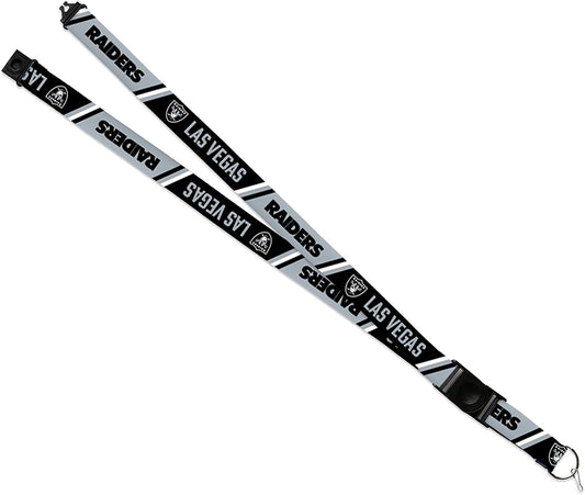 Las Vegas Raiders Lanyard Keychain Double Sided Breakaway Safety Design Adult 18 Inch